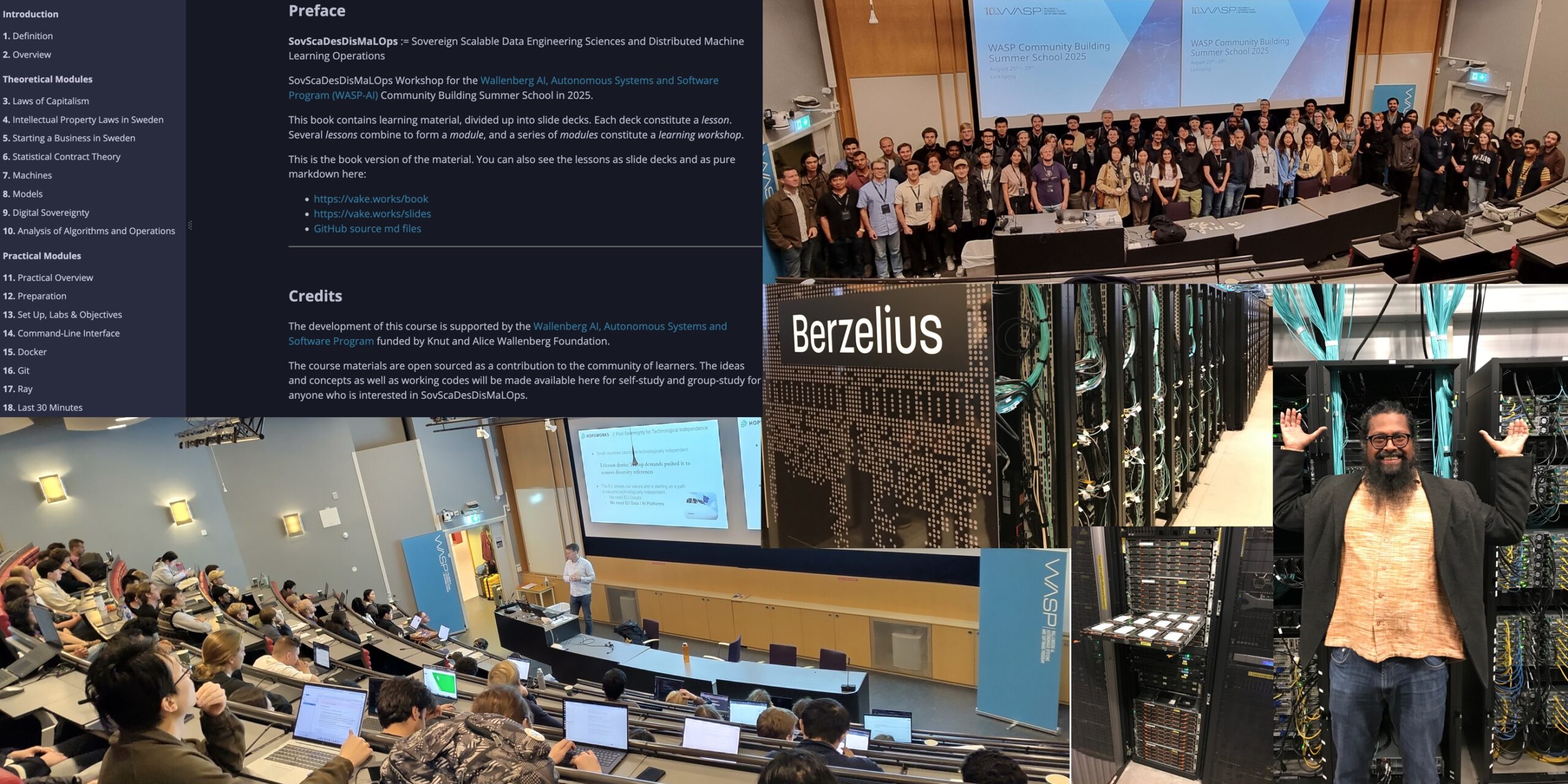 Full-day Digital Sovereignty Workshop collage — SovScaDesDisMaLOps + WASP PhD modules + bespoke consultancy